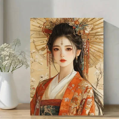 Japanese Goddess Amaterasu Wall Art Canvas Framed 40x60