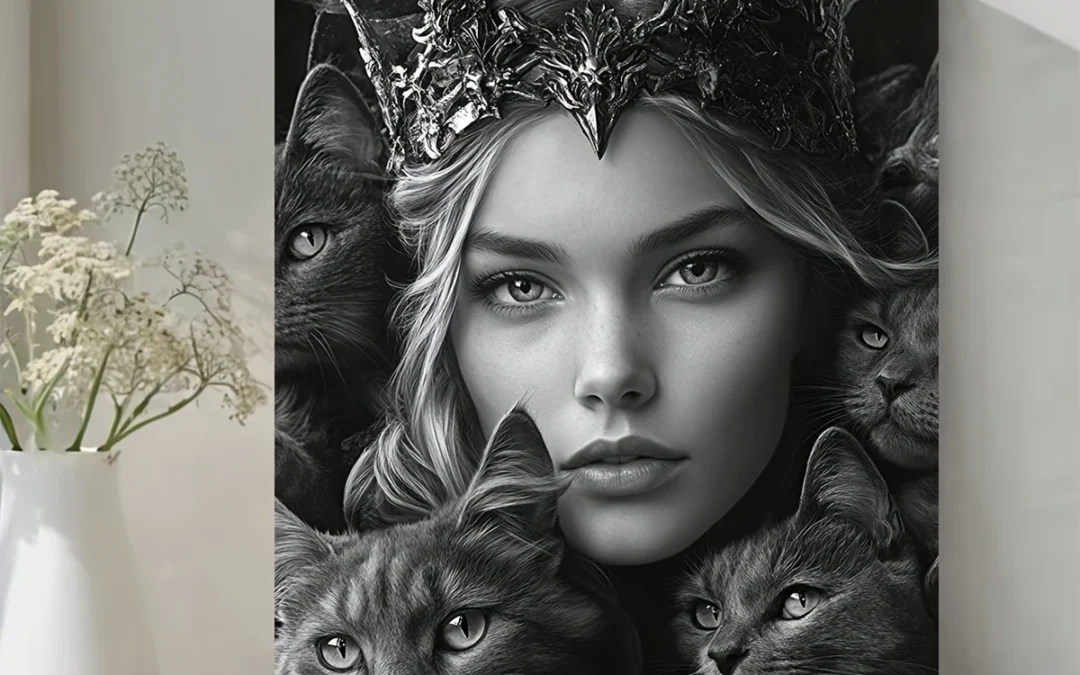 Freya, Norse Queen of the Valkyries Wall Art Canvas Framed 40×60
