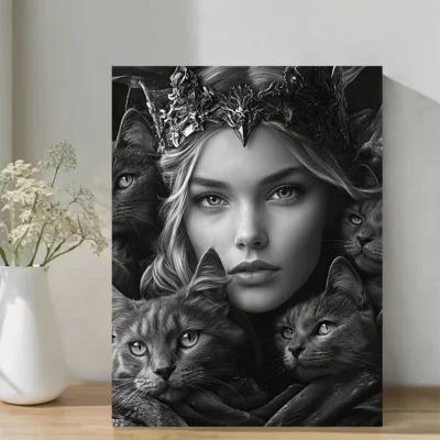 Freya, Norse Queen of the Valkyries Wall Art Canvas Framed 40x60