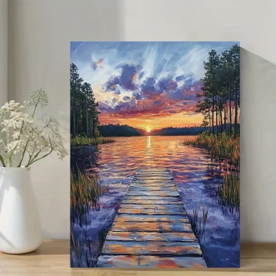 Lake Greenwood South Carolina Wall Art Canvas Framed 40x60