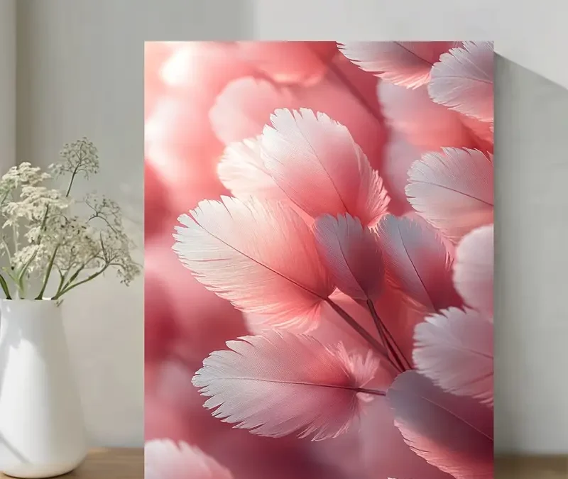Feather Bouquet  Wall Art Canvas Framed 40×60