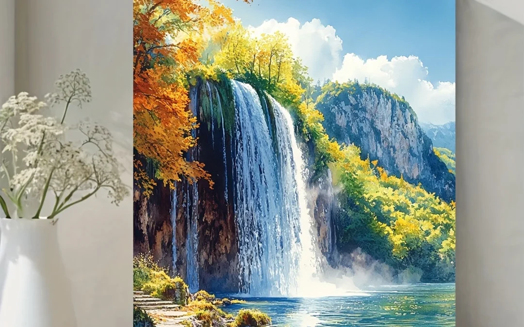 Plitvice Lakes National Park Wall Art Canvas Framed 40×60