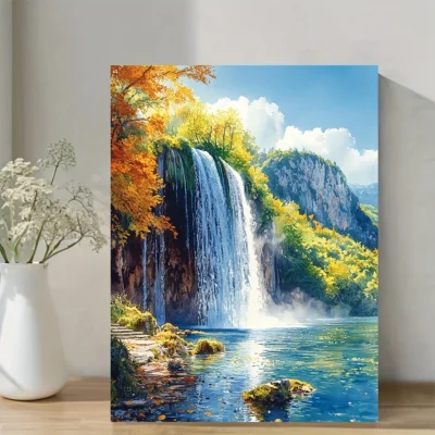 Plitvice Lakes National Park Wall Art Canvas Framed 40x60