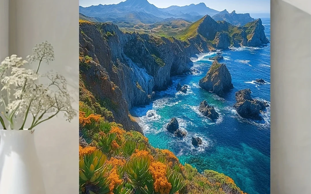 Vibrant Channel Islands National Park Wall Art Canvas Framed 40×60