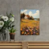 Bright Cottage in Meadow Wall Art Canvas Framed 40x60 - Image 2