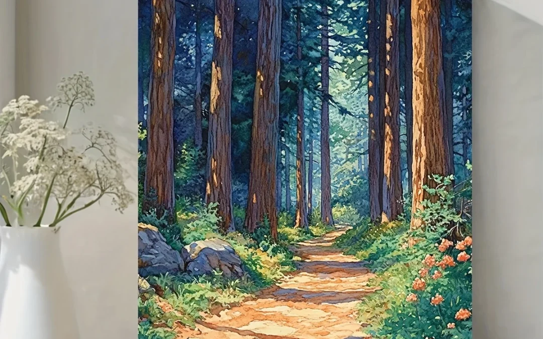 Fantasy Forest Painting Wall Art Canvas Framed 40×60