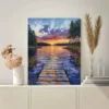 Lake Greenwood South Carolina Wall Art Canvas Framed 40x60 - Image 3