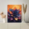 Vibrant Rainbow Agave Southwest Wall Art Canvas Framed 40x60 - Image 2