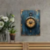 Vintage Rustic Nautical Compass Wall Art Canvas Framed 40x60 - Image 3