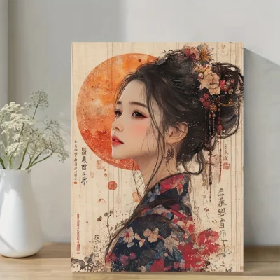 Nu Wa Chinese Goddess,Traditional Chinese Mythology  Wall Art Canvas Framed 40x60