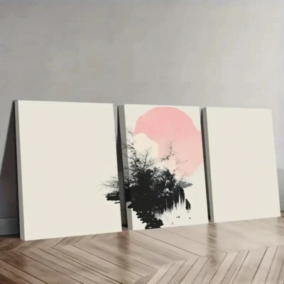 3pcs Gentle Hum of Nature's Heartbeat Wall Art Set Canvas Framed 40x60cm - High Quality Print 100% Australian Made Wall Canvas Ready to Hang
