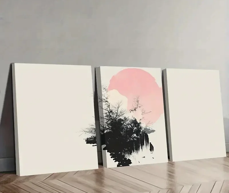 3pcs Gentle Hum of Nature’s Heartbeat Wall Art Set Canvas Framed 40x60cm – High Quality Print 100% Australian Made Wall Canvas Ready to Hang