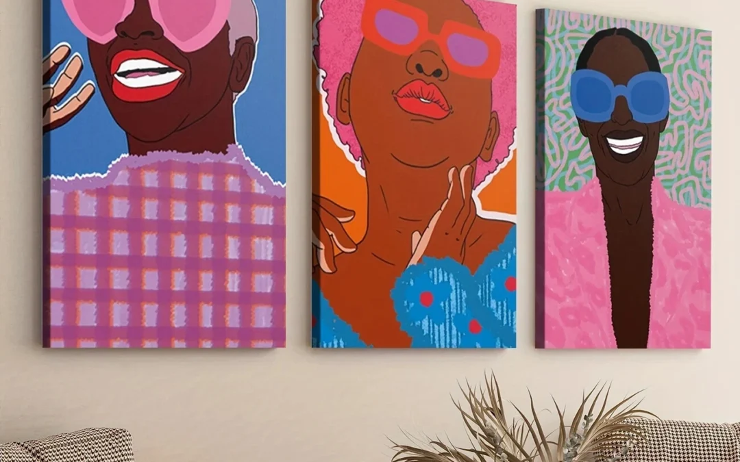 3pcs Charming People Elegant Ladies Sun Glass Wall Art Set Canvas Framed 40x60cm – High Quality Print 100% Australian Made Wall Canvas Ready to Hang