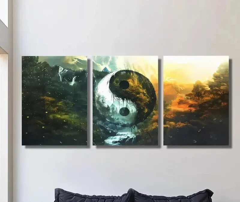 3pcs Natural Landscape Painting Wall Art Set Canvas Framed 40x60cm – High Quality Print 100% Australian Made Wall Canvas Ready to Hang