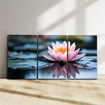 3pcs Nature's Beauty Reflected in Stillness  Wall Art Set Canvas Framed 40x60cm - High Quality Print 100% Australian Made Wall Canvas Ready to Hang