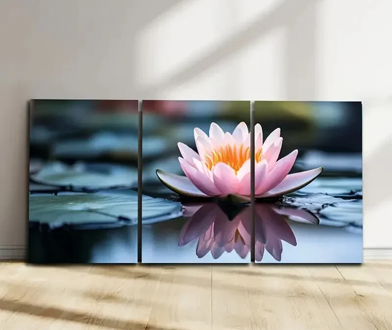 3pcs Nature’s Beauty Reflected in Stillness Wall Art Set Canvas Framed 40x60cm – High Quality Print 100% Australian Made Wall Canvas Ready to Hang
