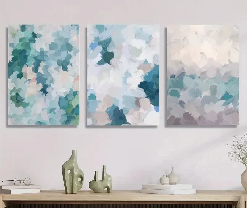 3pcs Color abstract painting Wall Art Set Canvas Framed 40x60cm – High Quality Print 100% Australian Made Wall Canvas Ready to Hang