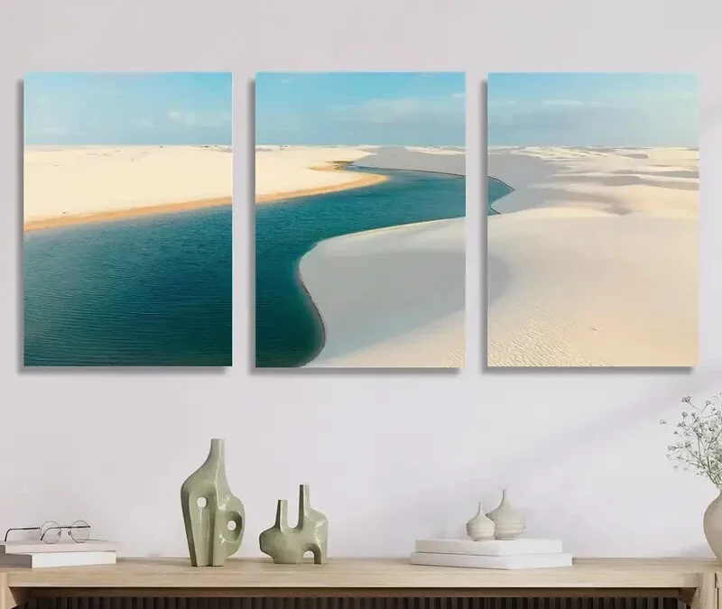 3pcs Brazil’s Atlantic Wall Art Set Canvas Framed 40x60cm – High Quality Print 100% Australian Made Wall Canvas Ready to Hang