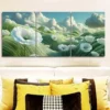 3pcs Deco Modern Contemporary White Poppy Wall Art Set Canvas Framed 50x70cm - High Quality Print 100% Australian Made Wall Canvas Ready to Hang - Image 2
