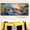 3pcs Scottish Highlands Sunset Landscape Wall Art Set Canvas Framed 50x70cm - High Quality Print 100% Australian Made Wall Canvas Ready to Hang - Image 2