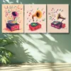 3pcs Note, record Wall Art Set Canvas Framed 40x60cm - High Quality Print 100% Australian Made Wall Canvas Ready to Hang - Image 2