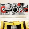 3pcs Classic Modern Spiral Gray Wall Art Set Canvas Framed 50x70cm - High Quality Print 100% Australian Made Wall Canvas Ready to Hang - Image 2
