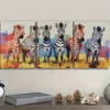 3pcs Featuring an Adorable Baby Zebra Wall Art Set Canvas Framed 40x60cm - High Quality Print 100% Australian Made Wall Canvas Ready to Hang - Image 3