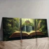 3pcs Book scenery Wall Art Set Canvas Framed 40x60cm - High Quality Print 100% Australian Made Wall Canvas Ready to Hang