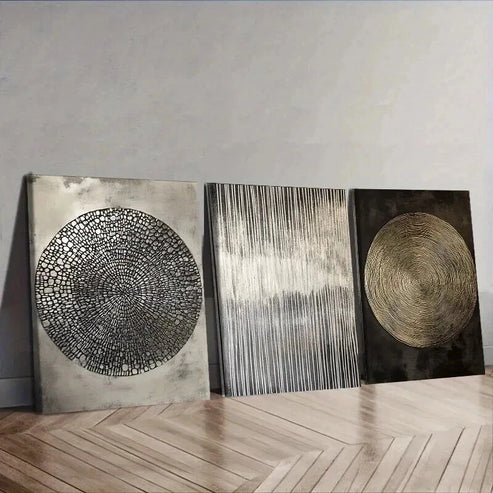 3pcs Three different textures Wall Art Set Canvas Framed 50x70cm – High Quality Print 100% Australian Made Wall Canvas Ready to Hang