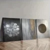 3pcs Art Deco Classic Modern Style, Wood Wall Art Set Canvas Framed 50x70cm - High Quality Print 100% Australian Made Wall Canvas Ready to Hang