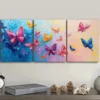 3pcs Lots of butterflies dancing Wall Art Set Canvas Framed 50x70cm - High Quality Print 100% Australian Made Wall Canvas Ready to Hang - Image 3