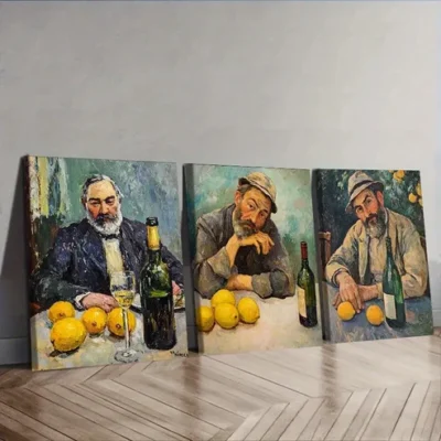 3pcs Drunk man Trio With Lime Wall Art Set Canvas Framed 40x60cm - High Quality Print 100% Australian Made Wall Canvas Ready to Hang