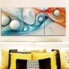 3pcs Colorful Spheres Design Wall Art Set Canvas Framed 40x60cm - High Quality Print 100% Australian Made Wall Canvas Ready to Hang - Image 2