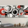 3pcs Classic Modern Spiral Gray Wall Art Set Canvas Framed 50x70cm - High Quality Print 100% Australian Made Wall Canvas Ready to Hang - Image 3