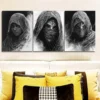 3pcs The Enigmatic Cloaked Woman from Egypt Wall Art Set Canvas Framed 40x60cm - High Quality Print 100% Australian Made Wall Canvas Ready to Hang - Image 2