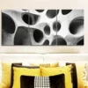 3pcs Organic shaped holes Abstract Wall Art Set Canvas Framed 50x70cm - High Quality Print 100% Australian Made Wall Canvas Ready to Hang - Image 2