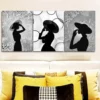 3pcs Elegant Silhouette Circular Patterns Wall Art Set Canvas Framed 40x60cm - High Quality Print 100% Australian Made Wall Canvas Ready to Hang - Image 3