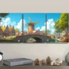 3pcs Set Whimsical Animals Wall Art Canvas Framed 50x70cm Wall Art Set Canvas Framed 50x70cm - High Quality Print 100% Australian Made Wall Canvas Ready to Hang - Image 3
