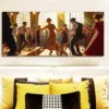 3pcs A picture of people dancing in the middle Wall Art Set Canvas Framed 50x70cm - High Quality Print 100% Australian Made Wall Canvas Ready to Hang - Image 2