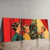 3pcs Merry Christmas Scene, Wall Art Set Canvas Framed 40x60cm - High Quality Print 100% Australian Made Wall Canvas Ready to Hang