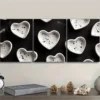 3pcs Shape on black background Wall Art Set Canvas Framed 40x60cm - High Quality Print 100% Australian Made Wall Canvas Ready to Hang - Image 3