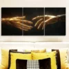 3pcs Mechanical Hand Wall Art Set Canvas Framed 50x70cm - High Quality Print 100% Australian Made Wall Canvas Ready to Hang - Image 2