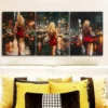 3pcs The blonde woman in the red dress Wall Art Set Canvas Framed 40x60cm - High Quality Print 100% Australian Made Wall Canvas Ready to Hang - Image 2