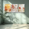 3pcs Chinese Traditional Pavilion Wall Art Set Canvas Framed 50x70cm - High Quality Print 100% Australian Made Wall Canvas Ready to Hang - Image 3
