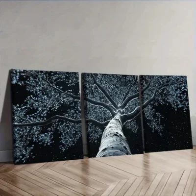 3pcs The old poplar tree Wall Art Set Canvas Framed 40x60cm - High Quality Print 100% Australian Made Wall Canvas Ready to Hang