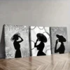 3pcs Elegant Silhouette Circular Patterns Wall Art Set Canvas Framed 40x60cm - High Quality Print 100% Australian Made Wall Canvas Ready to Hang