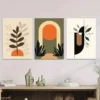 3pcs Modern Abstract Boho Style Wall Art Set Canvas Framed 50x70cm - High Quality Print 100% Australian Made Wall Canvas Ready to Hang