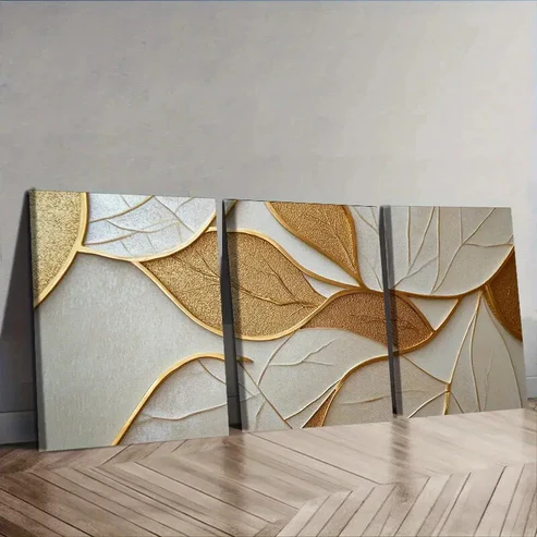 3pcs Complex geometric pattern Wall Art Set Canvas Framed 40x60cm – High Quality Print 100% Australian Made Wall Canvas Ready to Hang