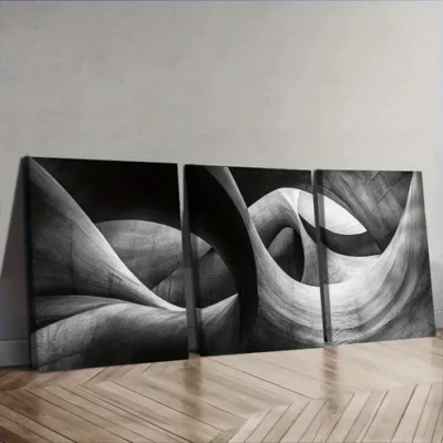 3pcs Abstract Art Deco Classic Wall Art Set Canvas Framed 40x60cm - High Quality Print 100% Australian Made Wall Canvas Ready to Hang