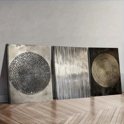 3pcs Three different textures Wall Art Set Canvas Framed 40x60cm - High Quality Print 100% Australian Made Wall Canvas Ready to Hang